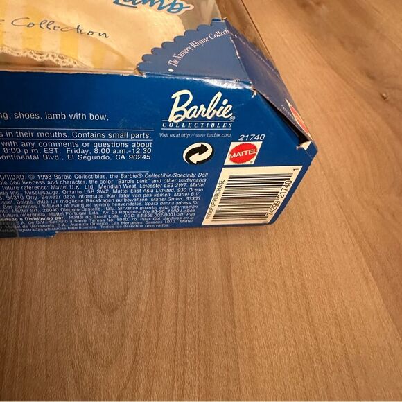 Barbie Had A Little Lamb 1998 Mattel Nursery Rhyme Collection Collector Edition - Picture 10 of 11